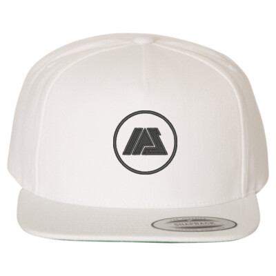 IPS Premium Embroidered White Five-Panel Snapback Cap Thumbnail